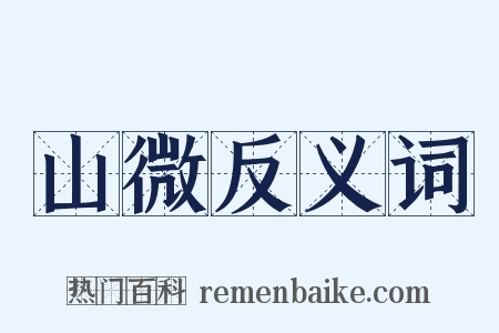 山微反义词是什么意思的图片